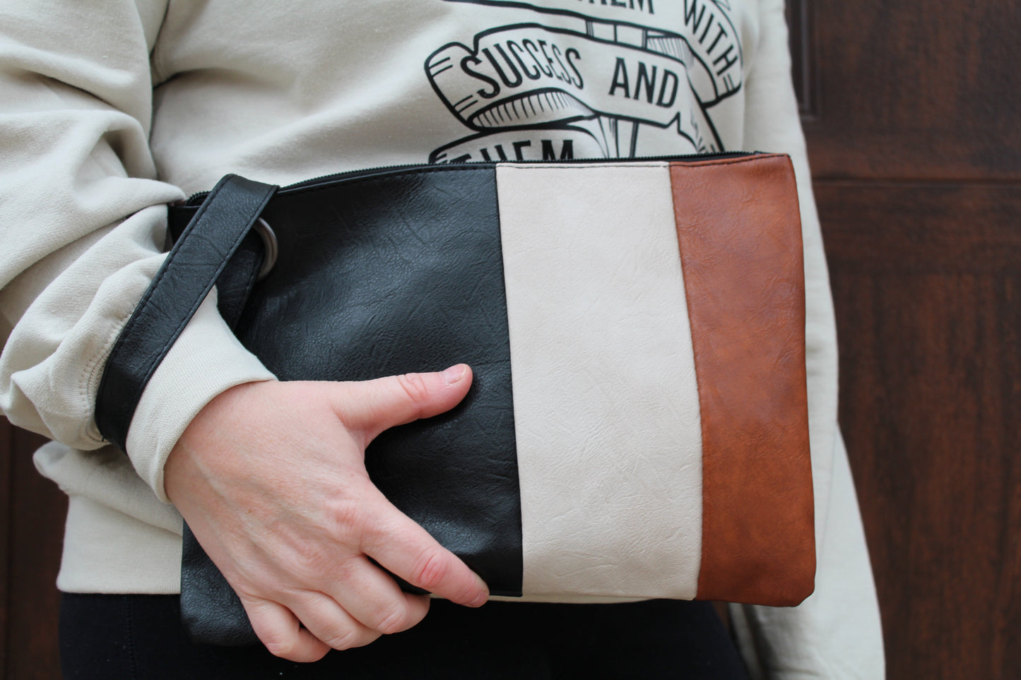 Faux Leather Clutch